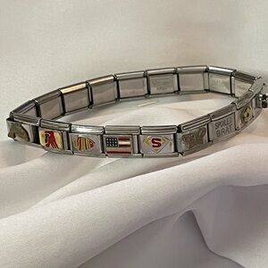 Nomination Composable Silver Italian Charm Bracelet with Various Charms